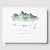 Green Mountain Country Calligraphy Wedding Gastenboek (Voorkant)