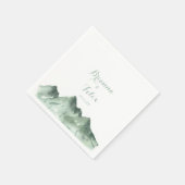 Green Mountain Country Calligraphy Wedding Servet (Hoek)