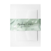 Green Mountain Country Calligraphy Wedding Uitnodigingen Wikkel (Voorkant Voorbeeld)