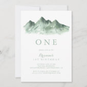 Green Mountain Country Eerste verjaardagsfeestje Kaart (Voorkant)