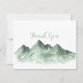 Green Mountain Country Flat Bruiloft Dank u kaart (Voorkant)