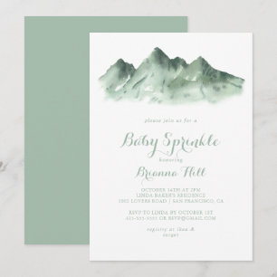 Green Mountain Country Kalligrafie Baby Sprinkle Kaart
