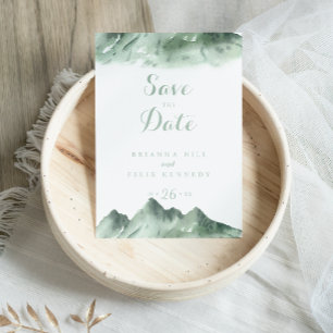 Green Mountain Country Kalligrafie Save the Date Briefkaart