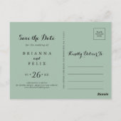 Green Mountain Country Kalligrafie Save the Date Briefkaart (Achterkant)