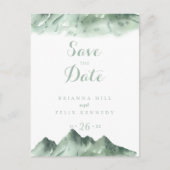 Green Mountain Country Kalligrafie Save the Date Briefkaart (Voorkant)