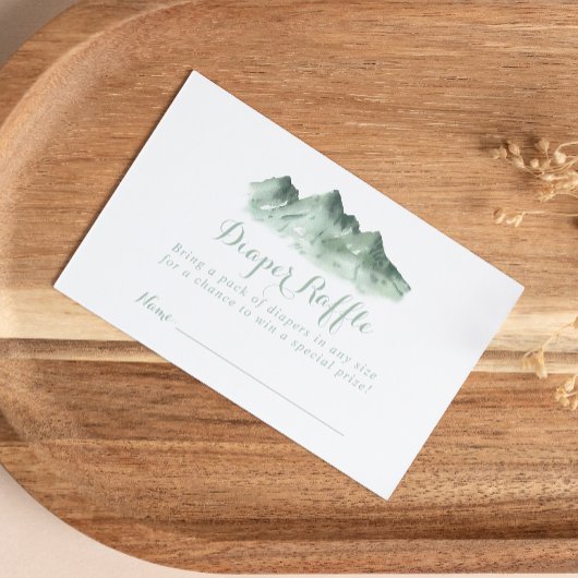 Green Mountain Country Luier Raffle Ticket Informatiekaartje