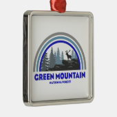 Green Mountain National Forest Regenboog Herten Metalen Ornament (Rechts)