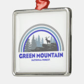 Green Mountain National Forest Regenboog Herten Metalen Ornament (Links)