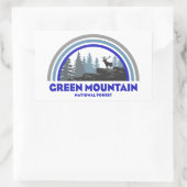 Green Mountain National Forest Regenboog Herten Rechthoekige Sticker (Tas)