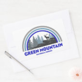 Green Mountain National Forest Regenboog Herten Rechthoekige Sticker (Envelop)