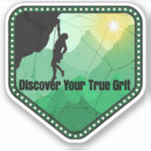 Green Mountain Rock Klimmen Outdoor Avontuur Sticker (Voorkant)