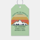 Green Mountain Sunset Forest Familie Reünie Party Cadeaulabel (Voorkant)