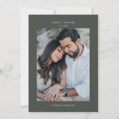 Green Mountains Outdoor Pine Tree Bruiloft Kaart (Achterkant)