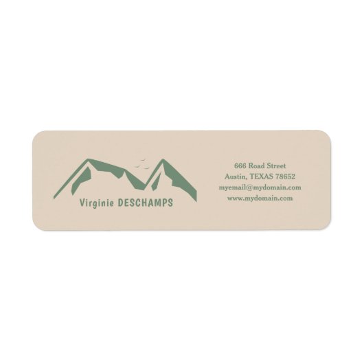 Green Mountains Return Address Label (Voorkant)