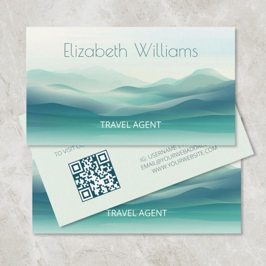 Green Mountains Travel Agent | QR-code Visitekaartje