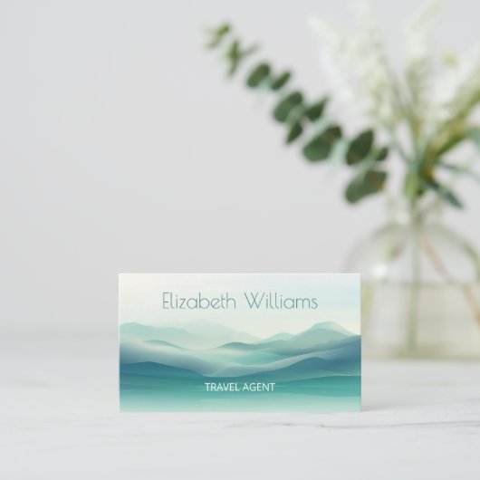 Green Mountains Travel Agent | QR-code Visitekaartje (Staand voorkant)