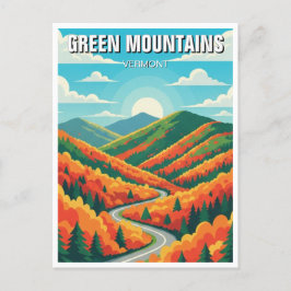 Green Mountains Vermont Herfst Foilage Briefkaart