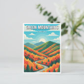Green Mountains Vermont Herfst Foilage Briefkaart (Staand voorkant)