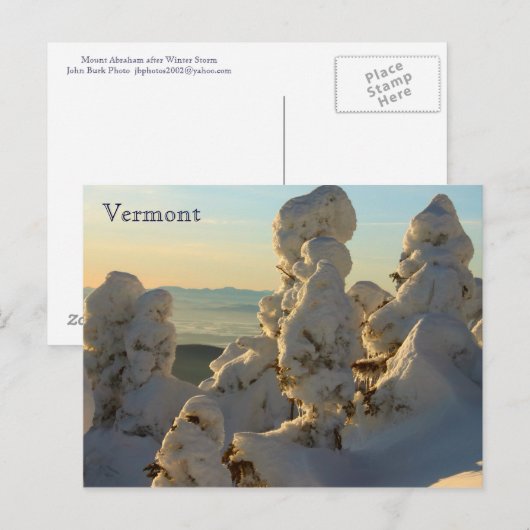 Green Mountains Vermont in Winter Briefkaart (Voorkant / Achterkant)