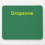 Green Mousepad Muismat<br><div class="desc">Green design with yellow text,  "Dropzone"</div>