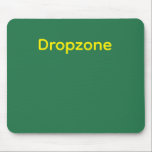 Green Mousepad Muismat<br><div class="desc">Green design with yellow text,  "Dropzone"</div>