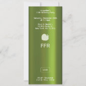 Green MP3 Music Player Birthday Kaart (Achterkant)