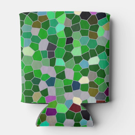 GREEN Multicolored Garden Pattern Blikjeskoeler (Achterkant)