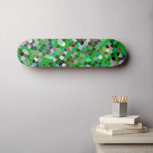 GREEN Multicolored Garden Pattern Persoonlijk Skateboard (Muurkunst (Horizontaal))