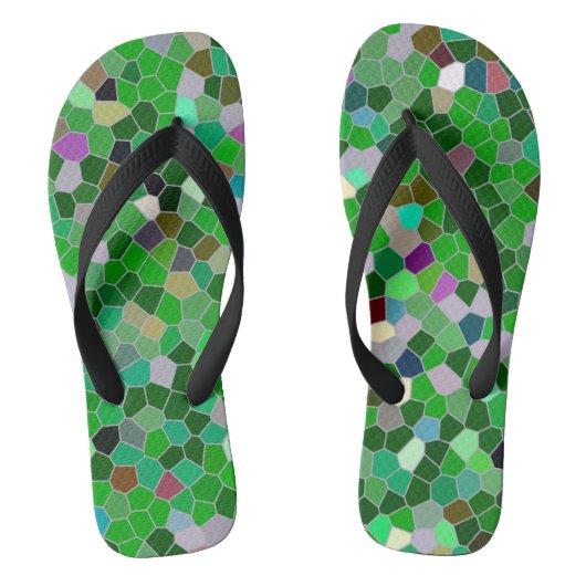 GREEN Multicolored Garden Pattern Teenslippers (Voetbed)