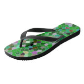GREEN Multicolored Garden Pattern Teenslippers (Schuin)