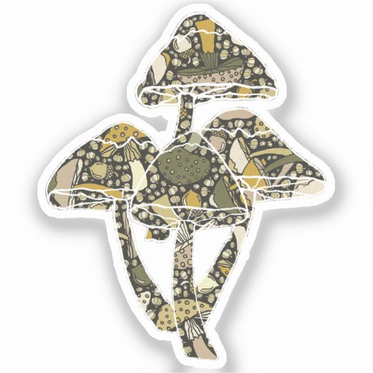 Green mushrooms sticker (Voorkant)