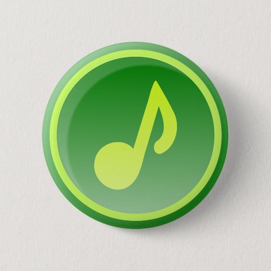 green music icon ronde button 5,7 cm (Voorkant)