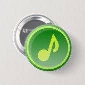 green music icon ronde button 5,7 cm (Voorkant /achterkant)