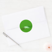Green Mustache Irish Mustache Ronde Sticker (Envelop)