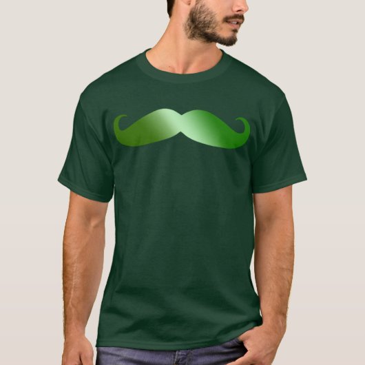 Green Mustache Irish Mustache T-shirt (Voorkant)