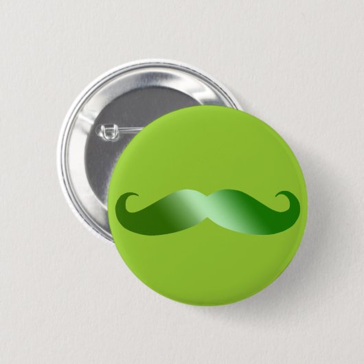 Green Mustache Ronde Button 5,7 Cm (Voorkant /achterkant)