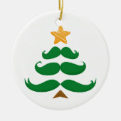 Green Mustache Tree Keramisch Ornament (Voorkant)