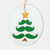Green Mustache Tree Keramisch Ornament (Links)