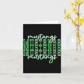 Green Mustang Pride School Srit Game Day Mustangs Kaart (Gele Bloem)