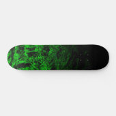 Green Mutant black geometric gradient swirls Persoonlijk Skateboard (Horizontaal)