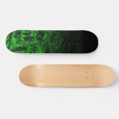 Green Mutant black geometric gradient swirls Persoonlijk Skateboard (Horizontaal)
