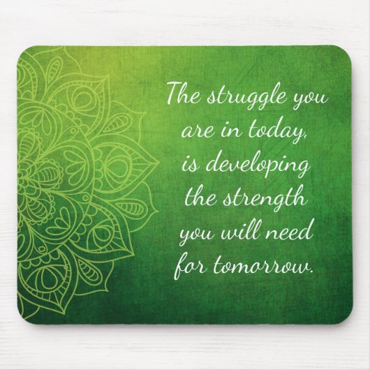 Green Mystical Mandala Inspirerend Muismat (Voorkant)