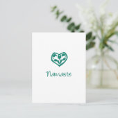 Green Namaste Briefkaart (Staand voorkant)