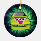Green Nascar Keramisch Ornament (Voorkant)