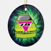 Green Nascar Keramisch Ornament (Links)
