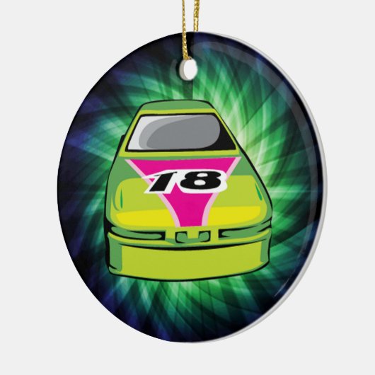 Green Nascar Keramisch Ornament (Links)