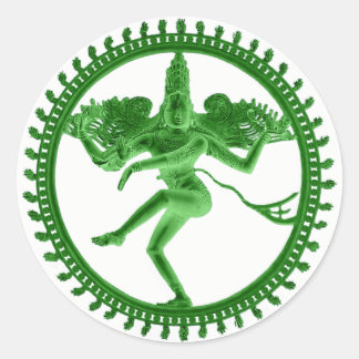 Green Nataraja Ronde Sticker