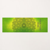 Green Natural Mandala Floral Yogamat (Achterkant (horizontaal))