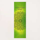 Green Natural Mandala Floral Yogamat (Achterkant)
