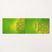 Green Natural Mandala Floral Yogamat (Voorkant (horizontaal))